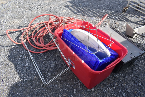 ALL ONE MONEY! Lot of Various Poly Bins and Hose - Image 3 of 5