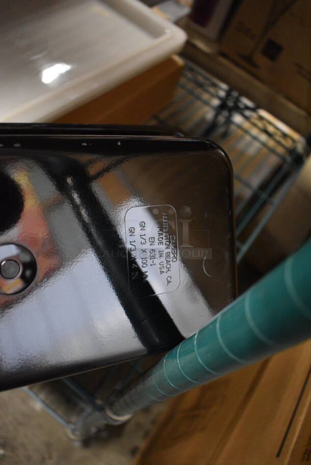 ALL ONE MONEY! Lot of 3 Cambro Black Poly 1/3 Size Drop In Bins! 1/3x4 - Image 4 of 4