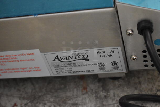 BRAND NEW SCRATCH AND DENT! 2023 Avantco 177HDS175 Stainless Steel Commercial Countertop 175 Dog Hot Dog Steamer. 120 Volts, 1 Phase. Tested and Powers On But Does Not Get Warm - Image 6 of 8