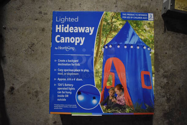 2 BRAND NEW IN BOX! Lighted Hideaway Canopy. 2 Times Your Bid!