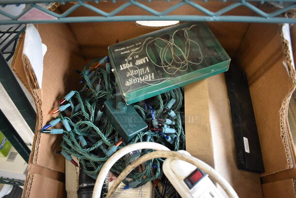 ALL ONE MONEY! Lot of Various Items Including Power Strip and Christmas Lights - Image 2 of 3