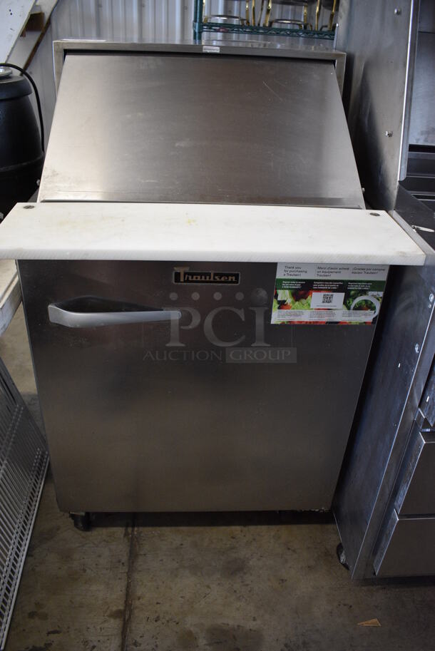 Traulsen Model UPT279-R Stainless Steel Commercial Sandwich Salad Prep Table Bain Marie Mega Top on Commercial Casters. 115 Volts, 1 Phase. 27x34x44. Tested and Working!
