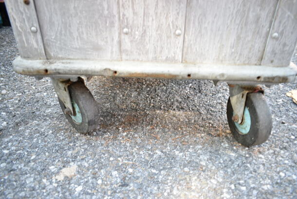 Metal Dish Cart on Commercial Casters.  - Image 2 of 4