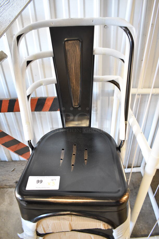 3 BRAND NEW SCRATCH AND DENT! Lancaster Table & Seating 164CMCAFECPD Alloy Series Distressed Copper Outdoor Cafe Chair. No Seat. 3 Times Your Bid! - Image 2 of 3