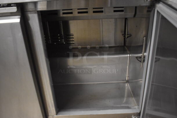 Avantco 178SCL3 Stainless Steel Commercial Sandwich Salad Prep Table Bain Marie Mega Top on Commercial Casters. 115 Volts, 1 Phase. 70.5x30x42. Tested and Working! - Image 4 of 7
