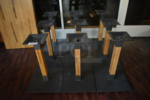 9 Metal Table Bases. 18x18x28. 9 Times Your Bid! (lounge)