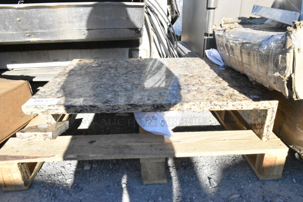 Granite Cash Register/Monitor Stand.  - Image 2 of 2