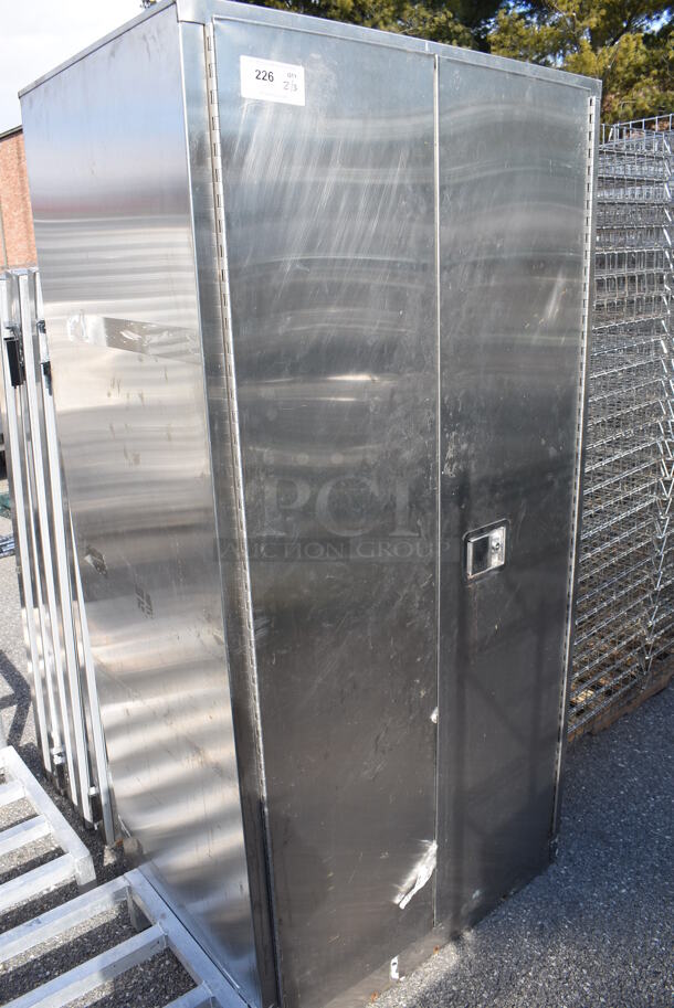Stainless Steel 2 Door Cabinet. 36x25x72