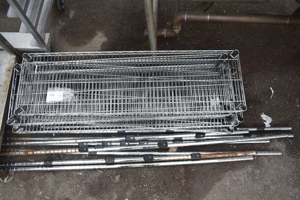 Commercial Steel Shelving Unit With Rods to Assemble  - Image 4 of 4