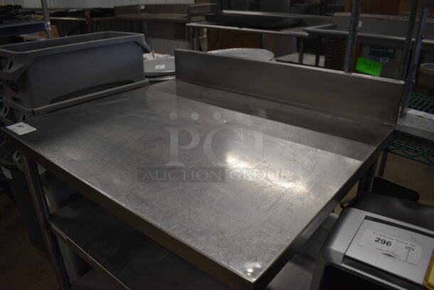 Stainless Steel Commercial Table w/ Back Splash and 2 Under Shelves. 36x30x41 - Image 3 of 4