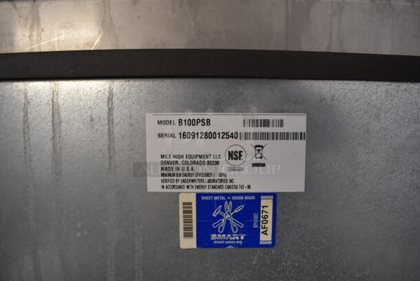 Ice O Matic ICE1406FA7 Air Cooled Stainless Steel Commercial Ice Machine Head on Ice O Matic B100PSB Commercial Ice Bin. 208-230 Volts, 1 Phase. 48x32x76 - Image 8 of 8