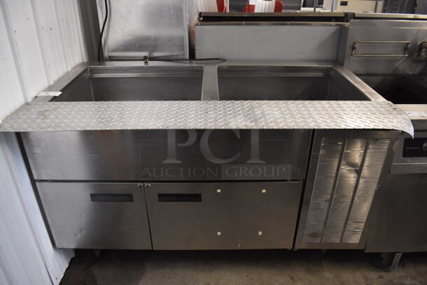 Delfield Stainless Steel Commercial Cold Pan Buffet Station w/ 2 Doors. 60x36x36. Tested and Powers On But Does Not Get Cold - Image 1 of 8