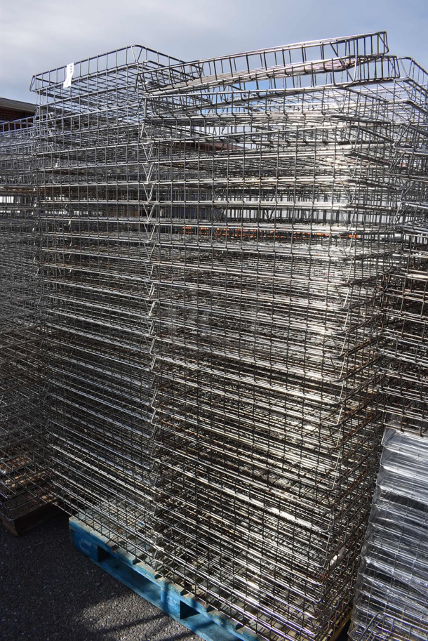 PALLET LOT of Approximately 100 Metal 
Wire Baskets. 26x13x2.5 - Image 2 of 3