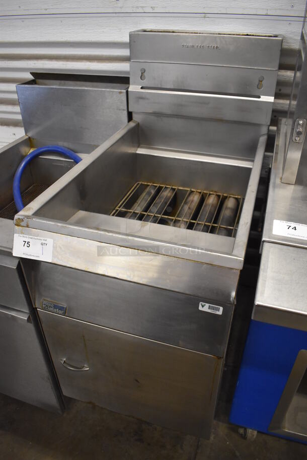 Pitco Frialator 18SS Stainless Steel Commercial Floor Style Natural Gas Powered 65 Pound Capacity Deep Fat Fryer. 150,000 BTU. 20x36x49 - Image 3 of 7