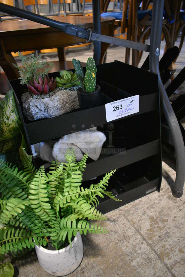 ALL ONE MONEY! Lot of 2 Racks and Various Fake Plants! - Image 3 of 3