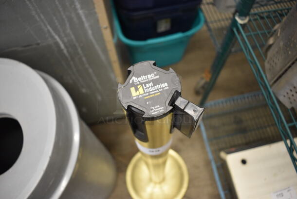 Beltrac Gold Colored Stanchion. 13x13x41 - Image 2 of 3