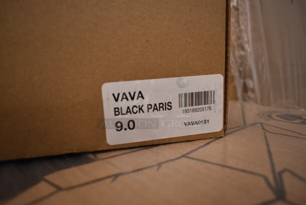PALLET LOT of 24 BRAND NEW Boxes Including Vava01S1 9.0 Black Paris, 130GDFRK400C Visions 7 1/4" Classic Heavy Weight Gold Plastic Fork - 400/Case, 2 Box 795PTOKFT8 Choice Kraft Microwavable Folded Paper #8 Take-Out Container 6" x 4 5/8" x 2 1/2" - 300/Case, 2 Box 122MCS28B CHoice 28 oz Containers, 245CB12PLN Choice 12" x 12" x 2" Kraft Customizable Corrugated Plain Pizza Box - 50/Case, 500LFLAT Choice Clear Flat Lid with Straw Slot - 9, 12, 16, 20, and 24 oz. - 1000/Case, 2 Box 612605070HD Choice Full Size Heavy-Duty Foil Steam Table Pan Deep 3 3/8" Depth - 50/Case, 2 Box 500CC32P Choice Clear PET Plastic Cold Cup - 32 oz. - 500/Case, 2 Box 5002TPJPR1K Lavex Premium 2-Ply Jumbo 1000' Toilet Paper Roll with 9" Diameter - 12/Case, 3 Box 433472 Tellus Plates. 24 Times Your Bid!  - Image 2 of 12