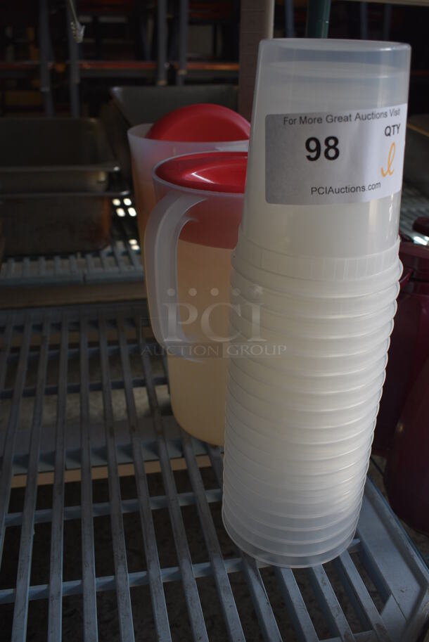 ALL ONE MONEY! Lot of Various Items Including 2 Poly Pitcher and Cups! - Image 1 of 3