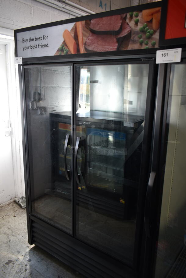 2021 True TVM-48SL-HC-VM01 Metal Commercial 2 Door Reach In Cooler Merchandiser w/ Metal Shelf Racks. 115 Volts, 1 Phase. Tested and Working! - Image 1 of 6