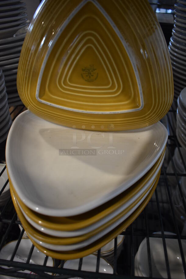 7 Ceramic Triangular Plates. 9x9x1. 7 Times Your Bid! - Image 3 of 3