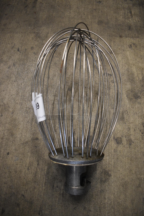 Metal Commercial 30 Quart Whisk Attachment for Mixer. 9x9x16