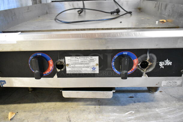Star 624TA Stainless Steel Commercial Countertop Natural Gas Powered Flat Top Griddle. 20,000 BTU.  - Image 3 of 6