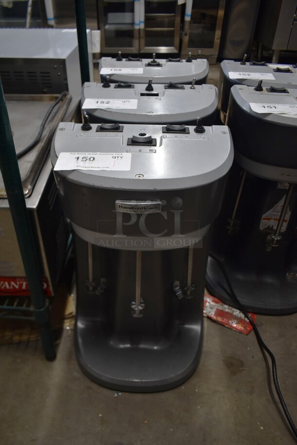 Hamilton Beach HMD400 Metal Commercial Countertop 3 Head Milkshake Mixer. 120 Volts, 1 Phase. Tested and Working Except for Middle Head - Image 1 of 4