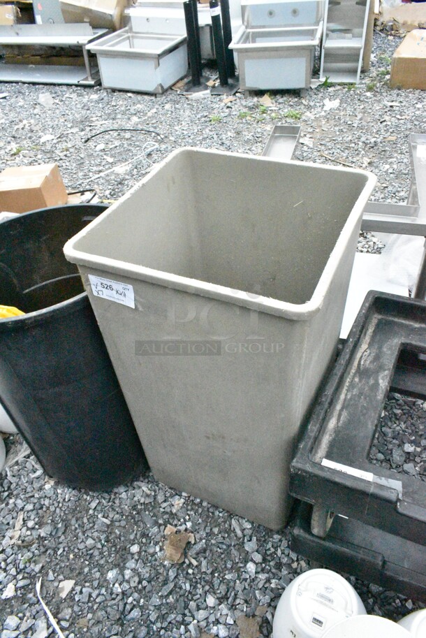 7 Various Items Including Trash Cans, Wet Floor Caution Signs. 19.5x19.5x35, 25x21x29.5, 12x24. 7 Times Your Bid! - Image 5 of 6