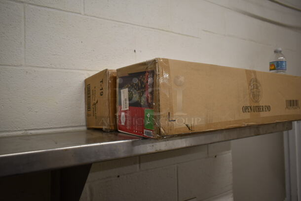 Stainless Steel Shelf w/ Contents Including Fake Christmas Tree. BUYER MUST REMOVE. (hallway) - Image 2 of 4