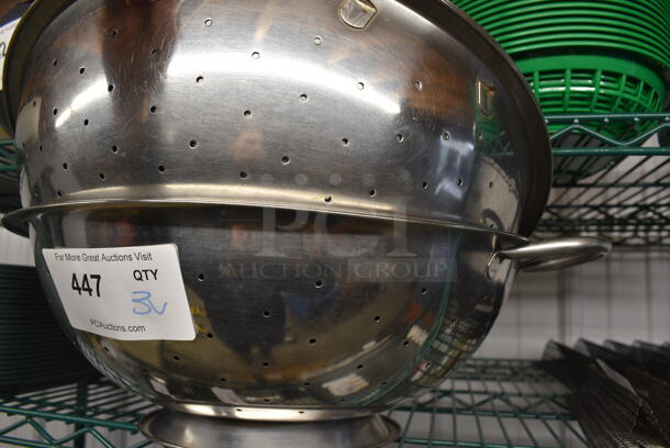 3 Various Metal Items; Bowl and 2 Colanders. Includes 19x16x5. 3 Times Your Bid! - Image 3 of 3