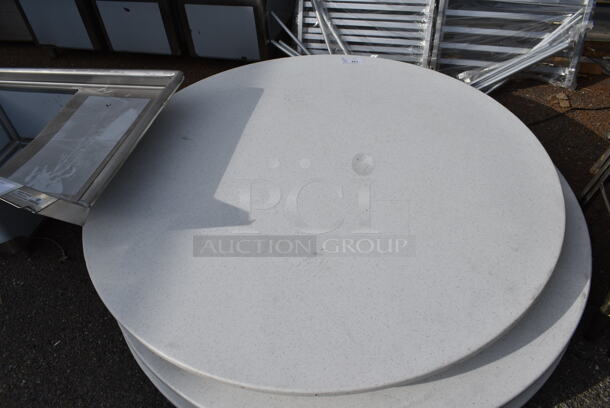 3 Round White Folding Tables. 3 Times Your Bid! - Image 2 of 3