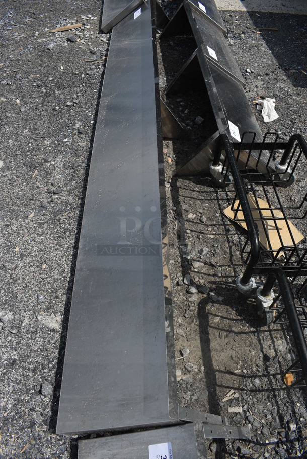 Stainless Steel Shelf w/ Wall Mount Brackets. 84x12x12 - Image 3 of 3