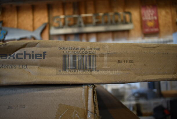 PALLET LOT of 25 BRAND NEW IN BOX! Zown Maxchief Cocktail80 PT017X004 Shark Grey Table. Stock Picture Used as Gallery. 25 Times Your Bid! - Image 6 of 7