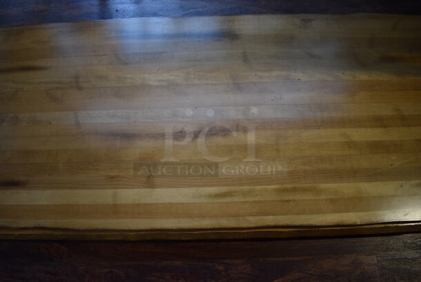 4 Wooden Natural Edge Tabletops. 96x29.5x1.5. 4 Times Your Bid! BUYER MUST REMOVE. (lounge) - Image 3 of 5