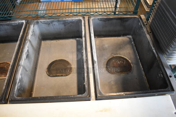 Vollrath Serve Well Stainless Steel Commercial Electric Powered 4 Bay Steam Well w/ Cutting Board and Under Shelf on Commercial Casters. 60x30x36. Tested and Working! - Image 3 of 9