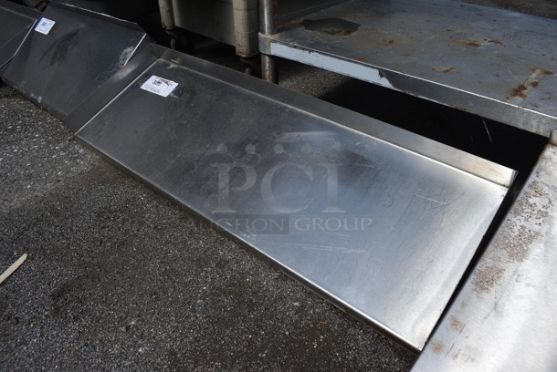 Stainless Steel Commercial Wall Mount Shelf w/ Brackets. 36x12x8 - Image 1 of 3
