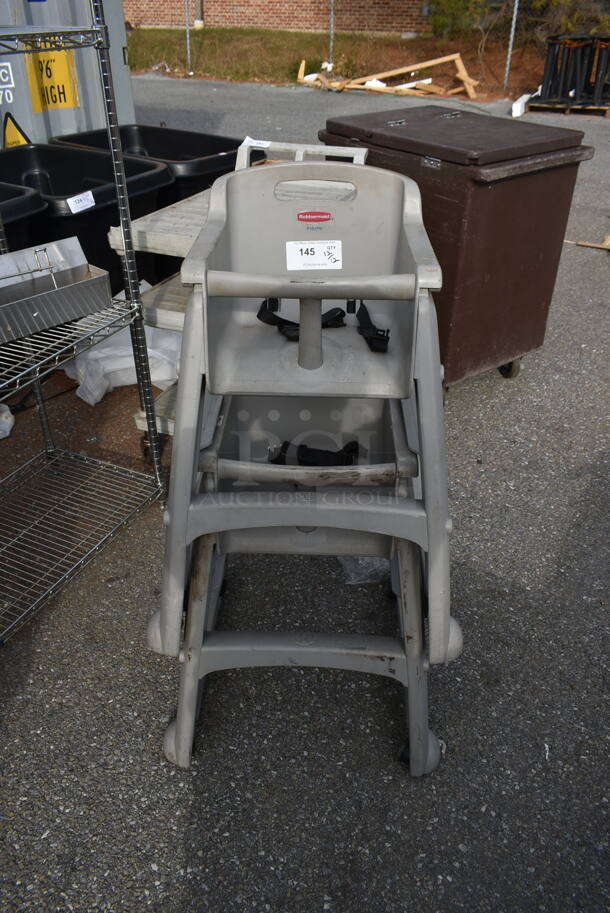 2 Rubbermaid Gray Poly High Chairs. 2 Times Your Bid! - Image 1 of 4