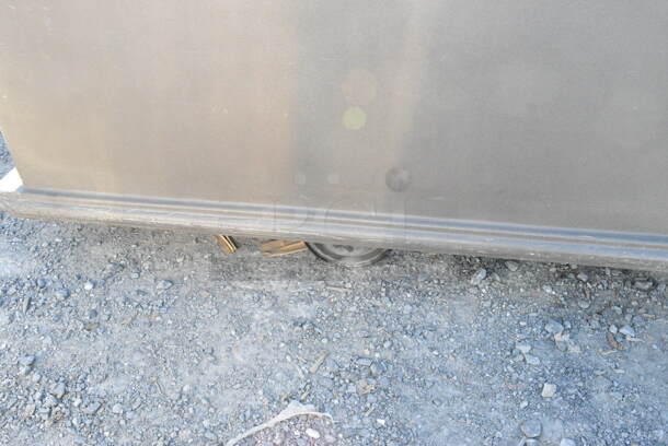 Gray 2 Door Cabinet on Commercial Casters.  - Image 3 of 4