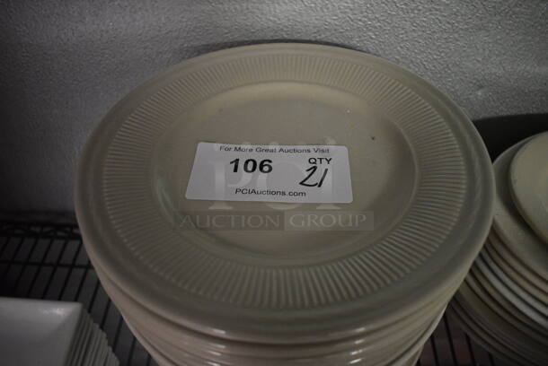 21 White Ceramic Plates. 10x10x1. 21 Times Your Bid! (kitchen) - Image 2 of 3