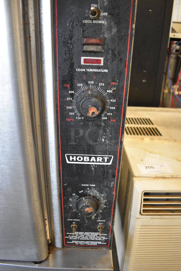2 Hobart Stainless Steel Commercial Natural Gas Powered Full Size Convection Oven w/ Solid Doors, Metal Oven Racks and Thermostatic Controls on Commercial Casters. 40x33x69.5. 2 Times Your Bid! - Image 9 of 10