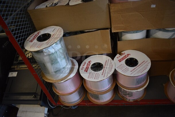 ALL ONE MONEY! Metal Commercial Cart on Commercial Casters w/ 55 Sharp E-Z Bag Rolls. Goes GREAT with Item #195. 70x30x57. - Image 5 of 7