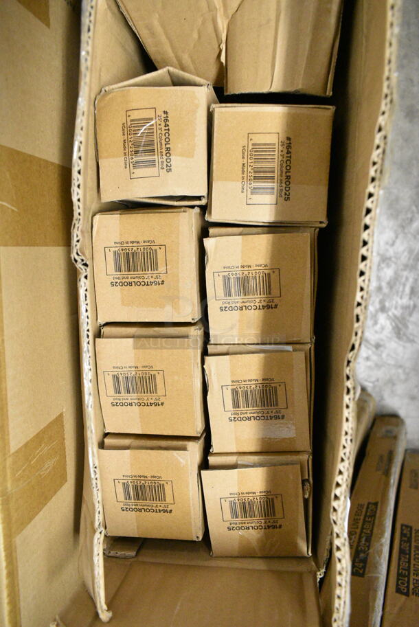 Box of 8 BRAND NEW SCRATCH AND DENT! Lancaster Table & Seating 164TCOLROD25 25 3/16" Standard Height Table Base Column and Rod - Image 3 of 4