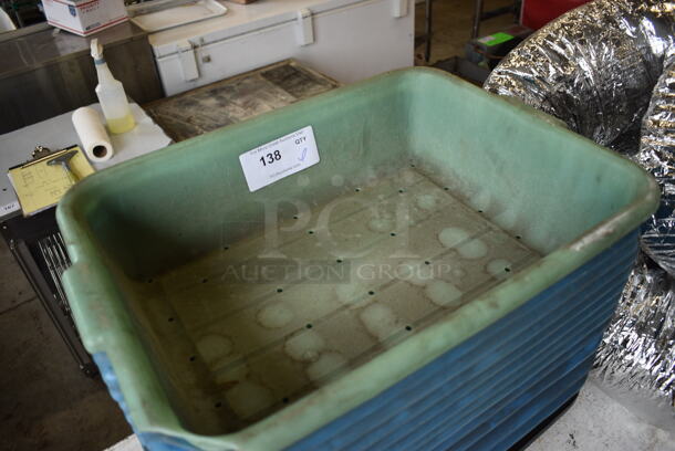 ALL ONE MONEY! Lot of 13 Poly Bus Bins! 21x15.5x7 - Image 3 of 3