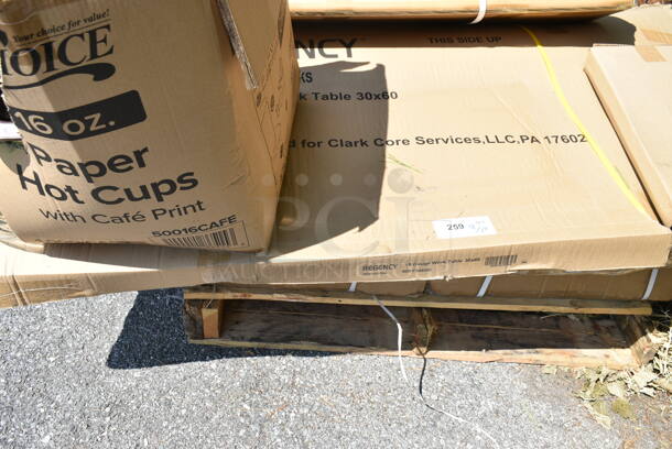 BRAND NEW SCRATCH AND DENT! Regency 600T3060G 30" x 60" 18-Gauge 304 Stainless Steel Commercial Work Table with Galvanized Legs and Undershelf. May Be Missing Pieces.  - Image 2 of 3