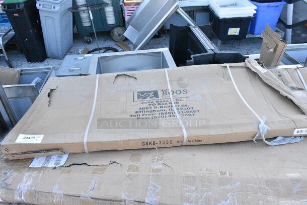 BRAND NEW SCRATCH AND DENT! John Boos GSK8-3060 Work Table Undershelf 60"W X 30"D 18 Ga. Galvanized - Image 2 of 3