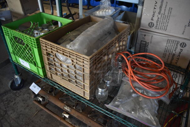 ALL ONE MONEY! Tier Lot of Various Items Including Plastic Lids and Salt Shakers - Image 1 of 5