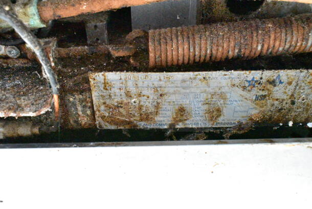 Garland M45R Stainless Steel Commercial Natural Gas Powered Flat Top w/ Oven, Over Shelf and Back Splash on Commercial Casters.  - Image 8 of 8
