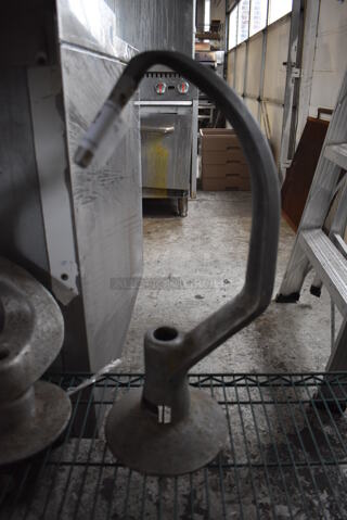 Hobart Metal Commercial 60 Quart Dough Hook Attachment for Mixer. 10x10x20