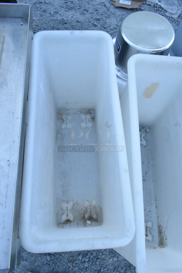 2 White Poly Ingredient Bin on Commercial Casters. 2 Times Your Bid!  - Image 3 of 4