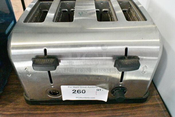 2020 Hebvest CT04MD Stainless Steel Countertop 4 Slot Toaster. 120 Volts, 1 Phase.  - Image 4 of 5